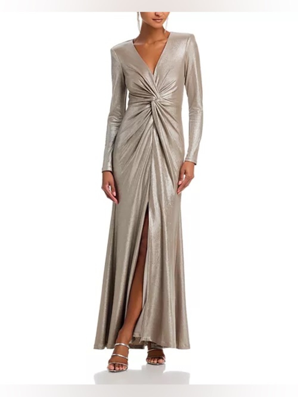 Eliza J
Long Sleeved V Neck Twist Waist Mermaid Gown